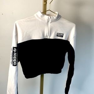Adidas Cropped Quarter Zip Sweatshirt